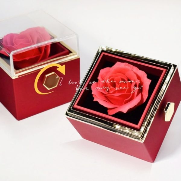 Rotating Soap Flower Rose Gift Box - Image 3