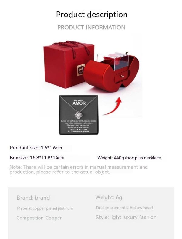 Red Apple Fashion Jewelry Box - Image 8