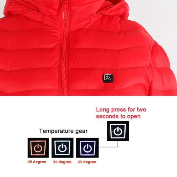USB Electric Jacket Cotton Coat Heater - Image 7