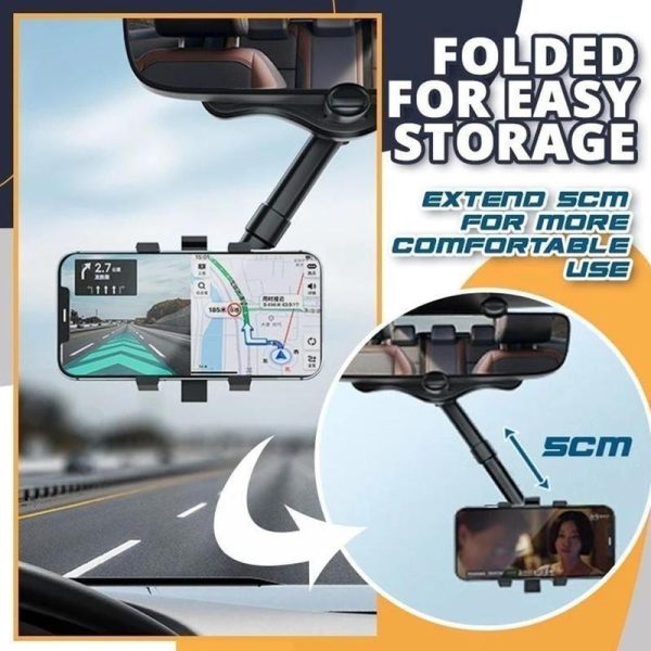 Multifunctional 360 Rear View Mirror Phone Holder - Image 8