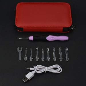 Luminous Crochet Head Leather Bag Set