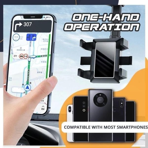 Multifunctional 360 Rear View Mirror Phone Holder - Image 6