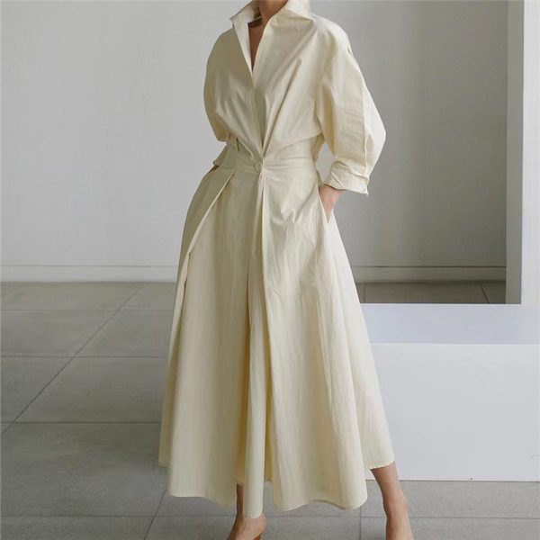 Elastic Waist Long-sleeve Blouse - Image 8