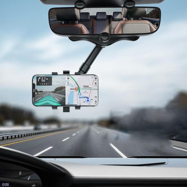 Multifunctional 360 Rear View Mirror Phone Holder - Image 3