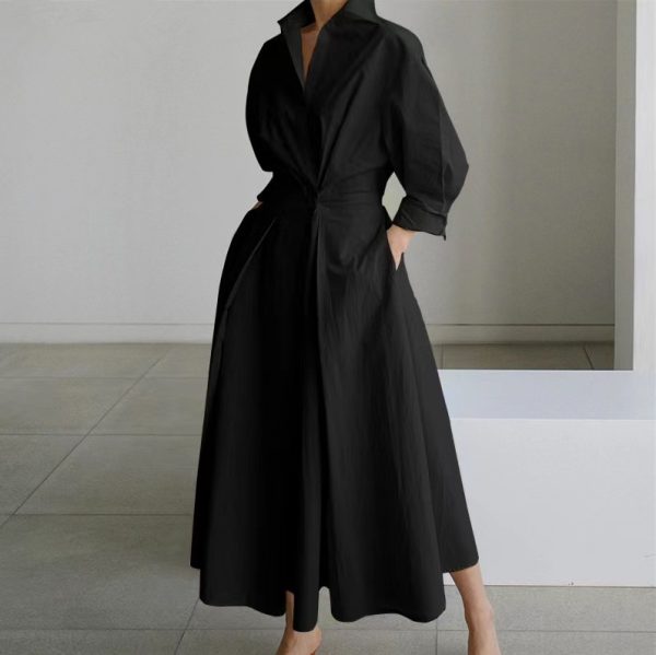 Elastic Waist Long-sleeve Blouse - Image 2
