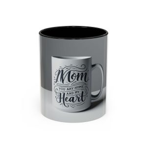 Mom Heart Accent Coffee Mug | 11oz & 15oz | Perfect Gift for Mother's Day