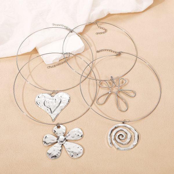 Personality Geometry Flower Necklace - Image 6